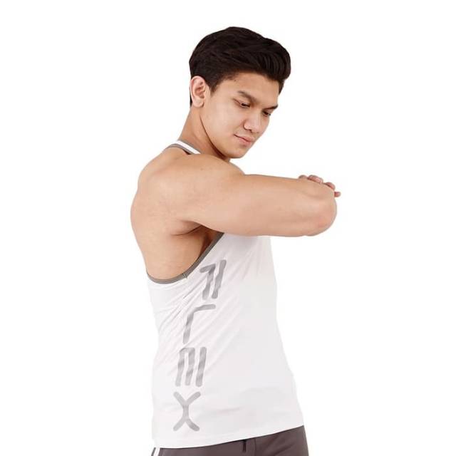 FSS-018PT Singlet sport fitness bodyfit FLEX putih