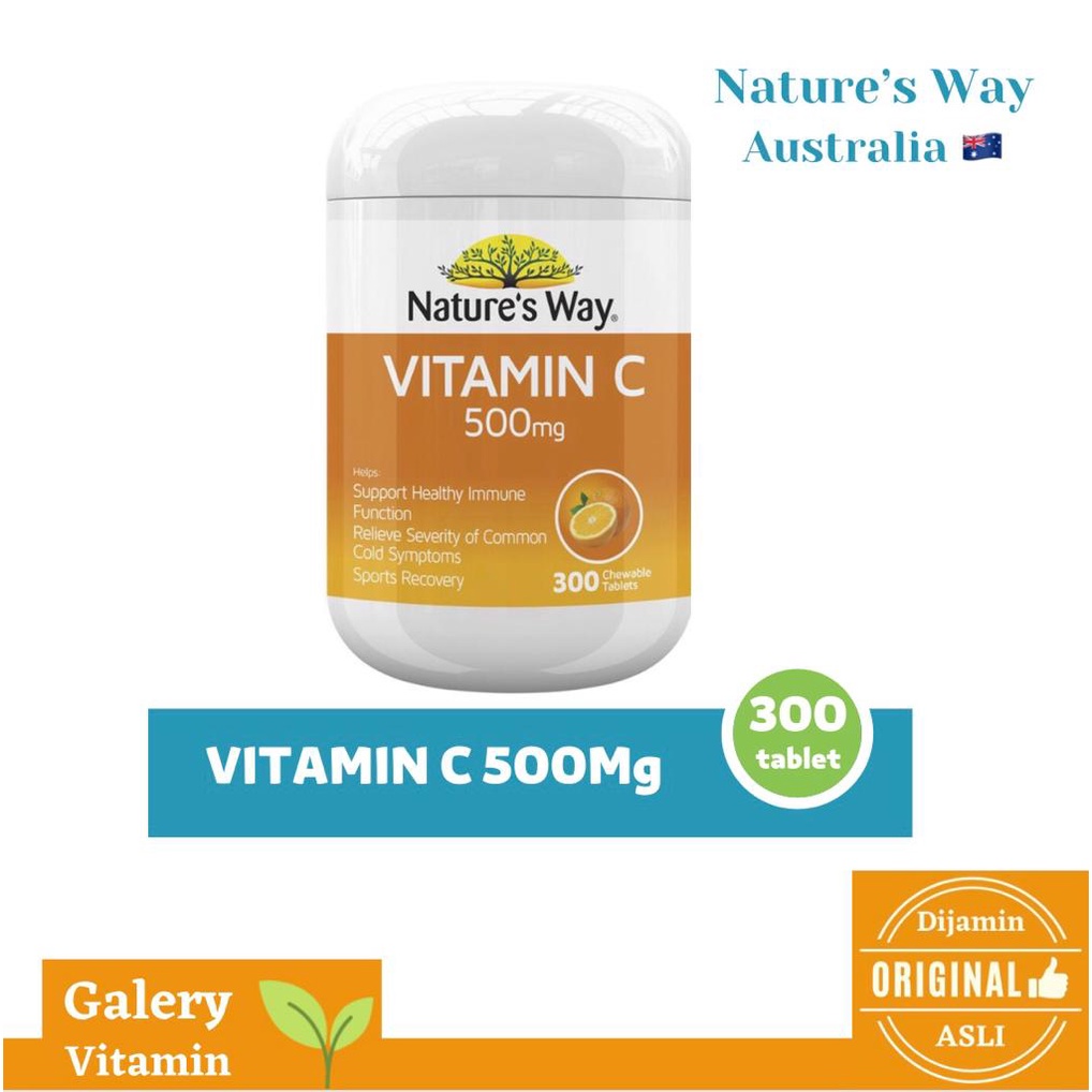 NATURES WAY Vitamin C 500 Mg 300 Tablet ORI Australia READY STOCK !!