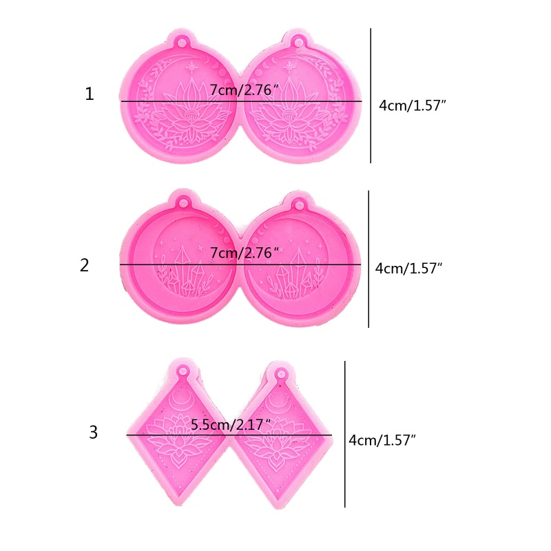 Siy Cetakan Resin Epoksi Bahan Silikon Bentuk Persegi Panjangmatahari Untuk Antingkerajinan Diy