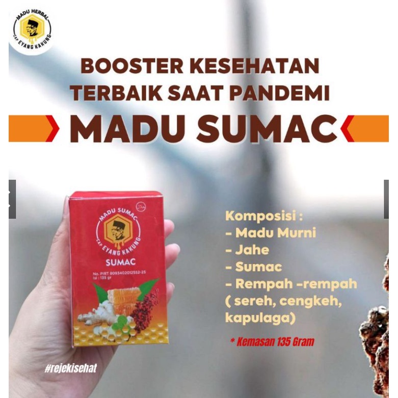 

PROMO MADU SUMAC Herbal, 135 Gram, BANTU PENYEMBUHAN COVID-19