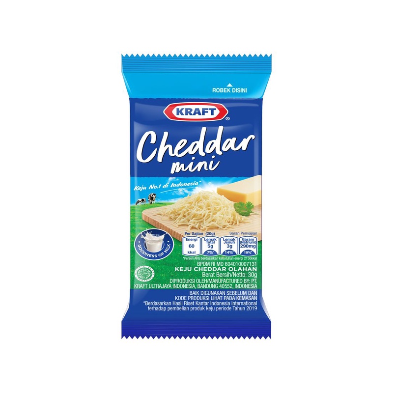 

Keju Kraft Cheddar Cheese mini 35 gram - Sembako Jogja