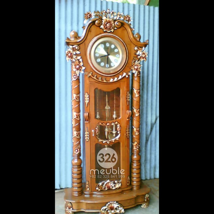 Almari Jam Hias Ulir Lemari Jam Hias Jati Mebel Jepara