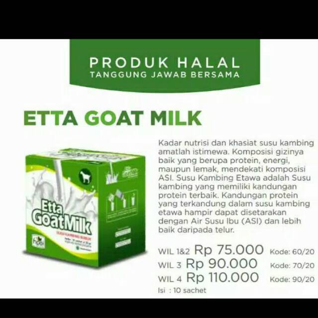 

Etta Goat Milk EGM HNI HPAI Susu Kambing