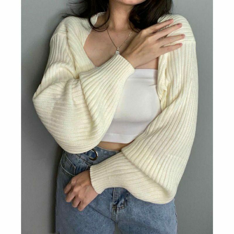 LIAM BOLERO CROP OVERSIZE CARDIGAN