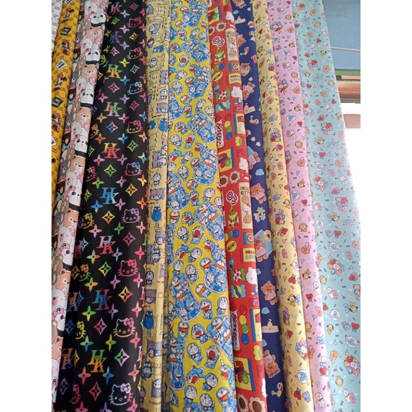 Disc Bahan Kain Katun Mikrotex Disperse Motif Lucu Anak Untuk Sprei Gorden Piyama Bedcover Meteran