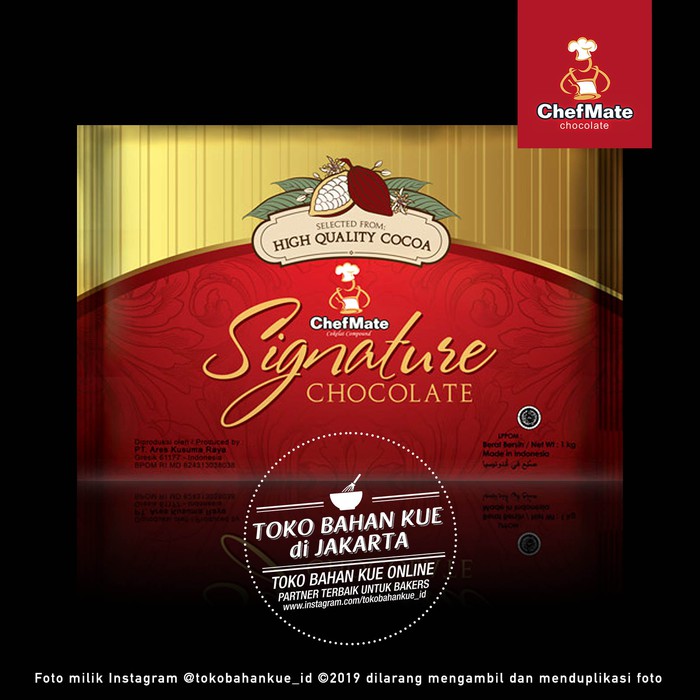 

Chefmate - SIGNATURE Dark Chocolate 1kg Cokelat Batang Coklat Baking