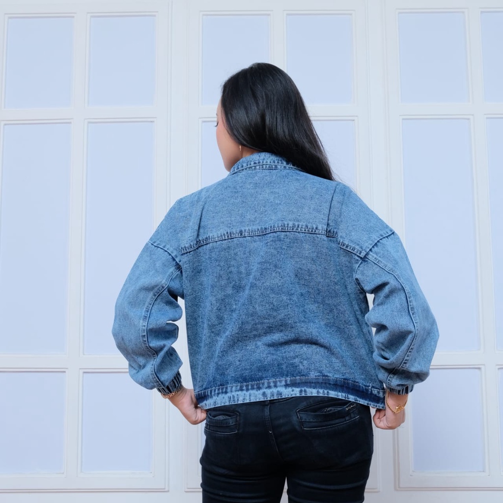 Jaket Jeans Vintage Premium // VINTAGE JAKET JEANS OVERSIZE // JAKET JEANS OVERSIZE WANITA// JAKET SAKU TUTUP