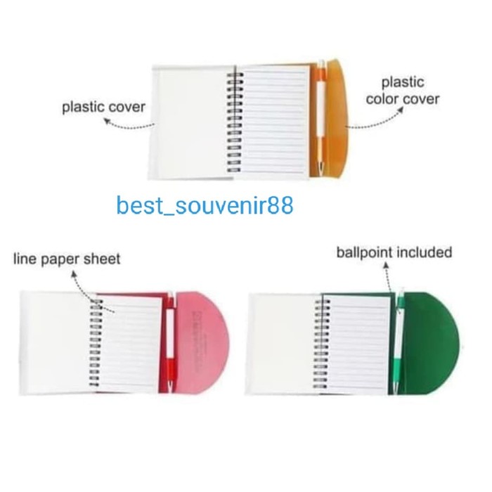 

Update Memo/Blocknote Spiral Plastik Dapat Di Cetak/Sablon Logo Beserta Tulis Hemat