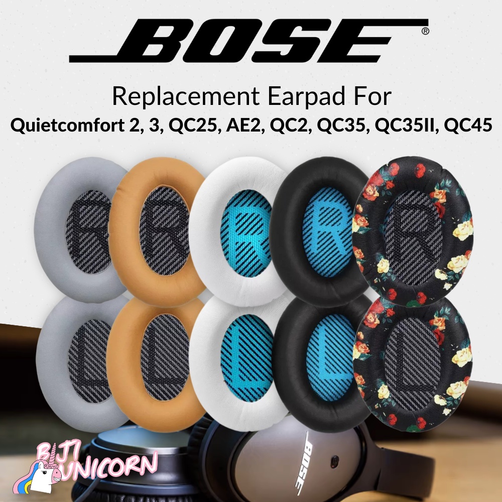 Earcup Earpad Ear Cushion Bose Quietcomfort 2 3 QC15 QC25 AE2 QC2 QC35 QC35II QC45 Bantalan Busa