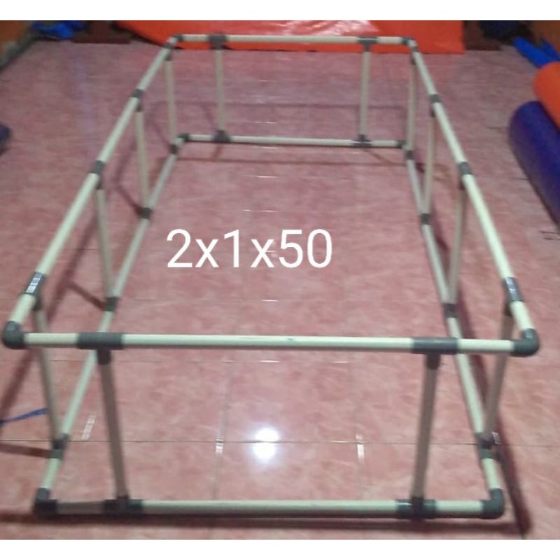Rangka Kolam Terpal Pipa untuk terpal kolam ikan ukuran 2x1x50 cm rangka kolam ikan rangka kolam ter