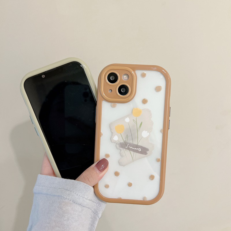 Soft Case Pelindung Kamera Motif Bunga Matahari Untuk IPhone Xr Xs Max Ip 11 12 13 Pro Max