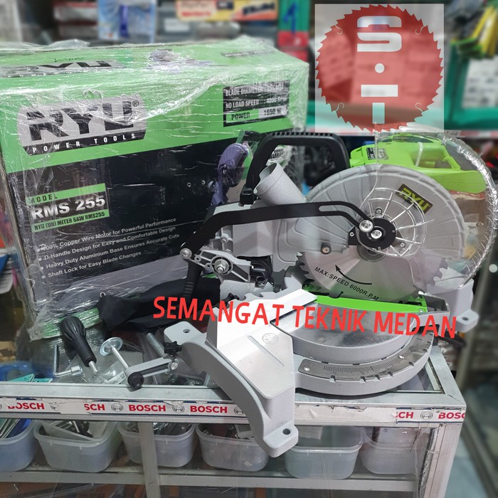 RMS255 CROSSCUT MITER SAW ALUMINIUM KAYU MITERSAW 10" 10 " RMS 255 RYU