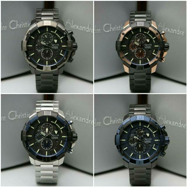 JAM TANGAN PRIA ALEXANDRE CHRISTIE AC 6551 AC6551 NIGHT VISION ORIGINAL