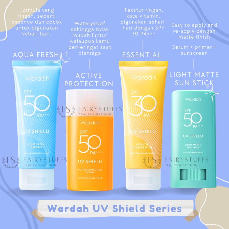 Wardah UV Shield Sunscreen GEL SPF 30-50 PA+/Aqua Fresh Essence