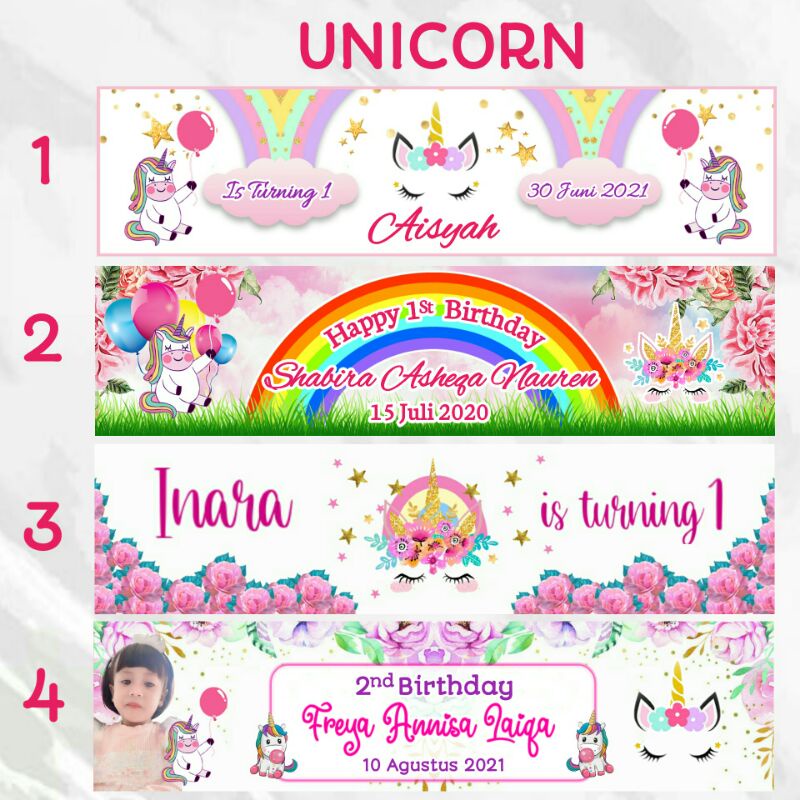 

Label hantag UNICORN goodiebag ulang tahun free plastik