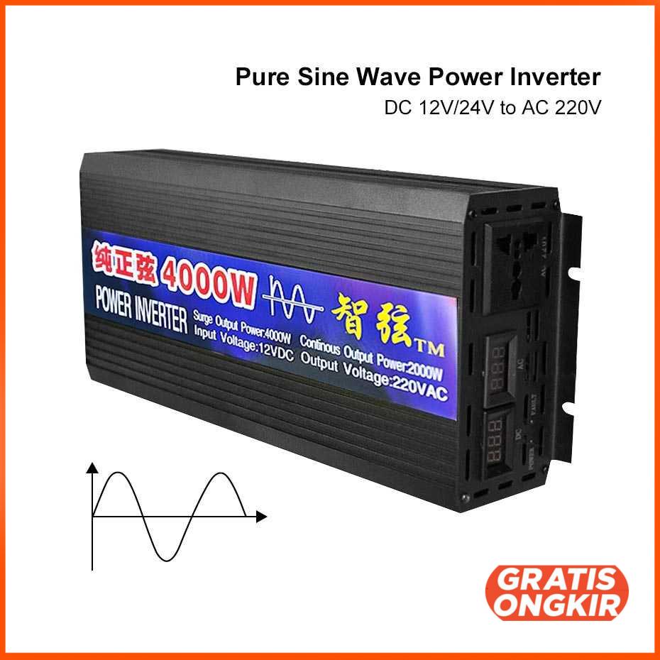 Pure Sine Wave Car Power Inverter DC 24V to AC 220V 4000W