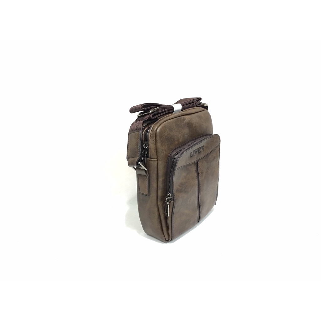 Tas Slempang Selempang Pria Laki Cowo Kulit Sling Travel Bag Impor Ori Asli Leather