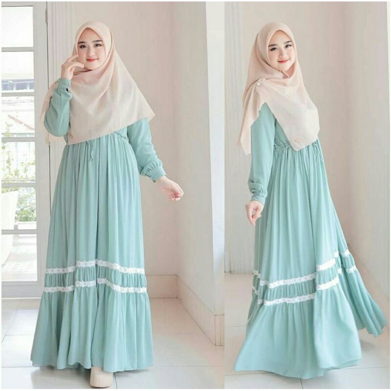 SYAFEERA DRESS MUSLIM TERBARU / DRESS GAMIS WANITA REMAJA DEWAJA JUMBO BUSUI