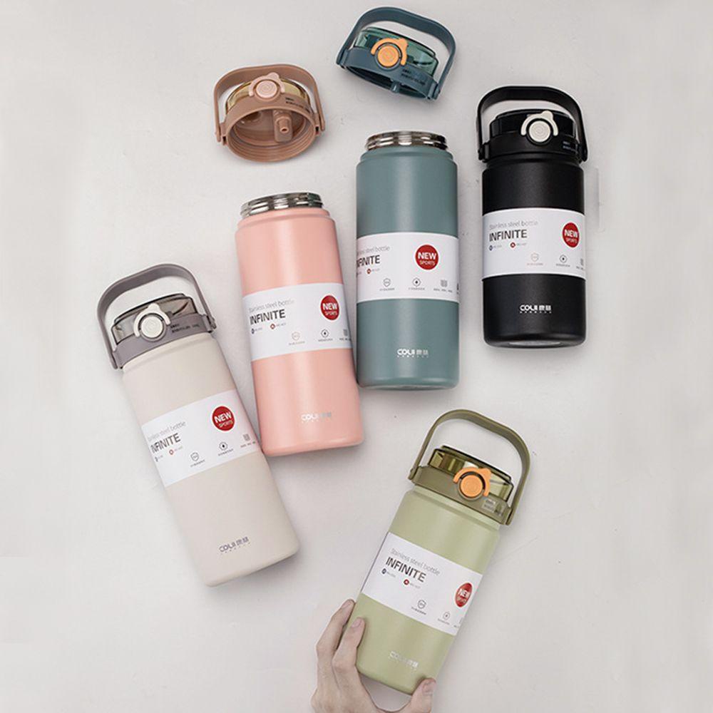 Preva 1000ml Thermal Mug Portable Stainless Steel Olahraga Kebugaran Cangkir Sedotan