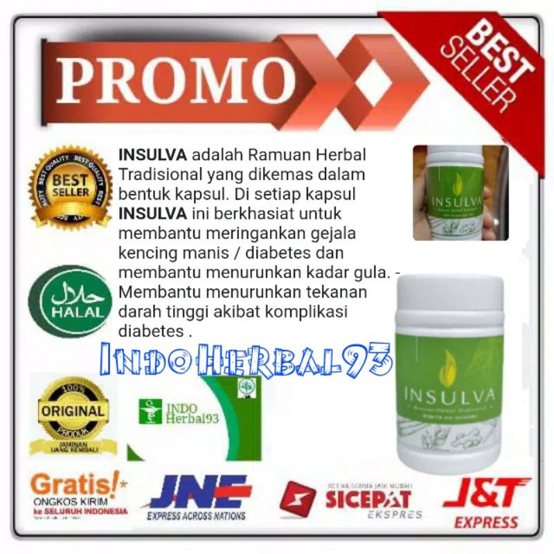 asli 100% original INSULVA Asli Obat Diabetes & Kencing Manis Herbal Manjur BPOM INSULAB_INSULVA