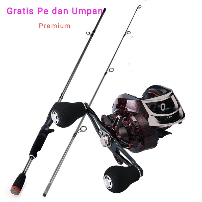 set pancing Bc Full set pancing BC baitcasting murmer gratis pe dan umpan