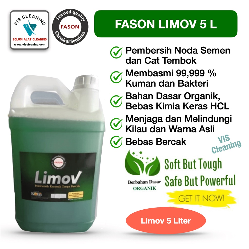 Pembersih Noda Semen &amp; Cat pada Keramik / Granit FASON Limov 5 Liter