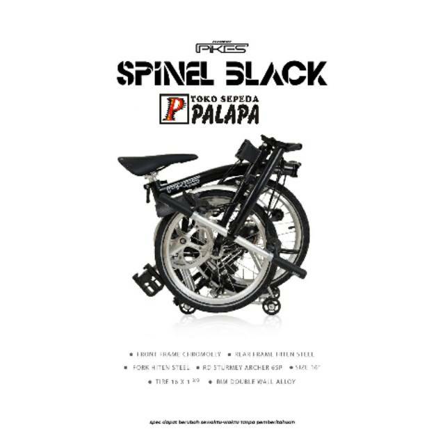 SEPEDA LIPAT 16 ELEMENT PIKES GEN 2 SPINEL BLACK LIMITED EDITION