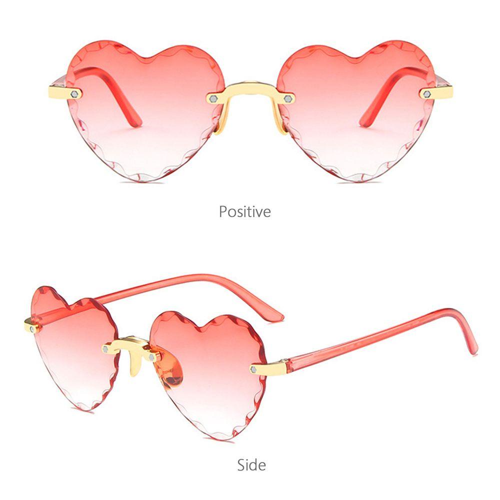 Lily Heart Sunglasses Cosplay Rimless Eyewear Love Heart Sunglasses