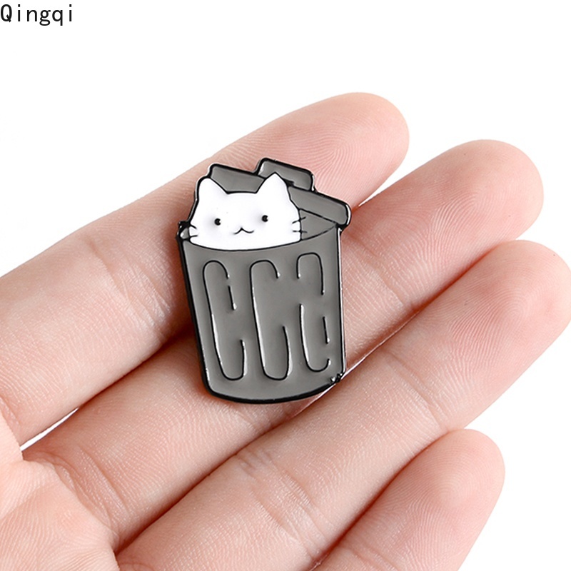 Bros Pin Enamel Bentuk Kucing Dalam Kotak Untuk Anak