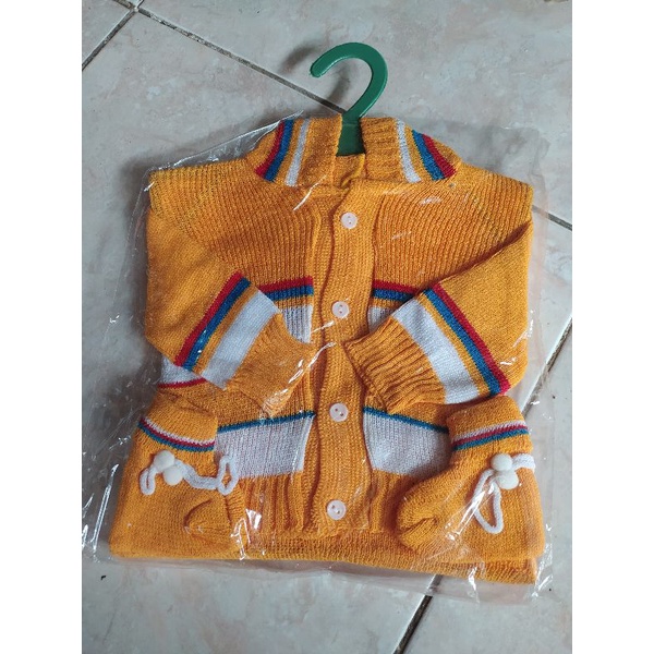 BAJU BAYI SET / BAJU BABY 3 IN 1 / BAJU BAYI MURAH / JAKET BAYI RAJUT / JAKET BAYI MURAH-6
