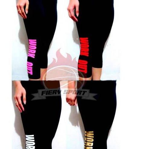 Harga Murah.. CELANA LEGGING WORKOUT 7/8 LEGING SENAM ZUMBA OLAHRAGA WANITA PENDEK