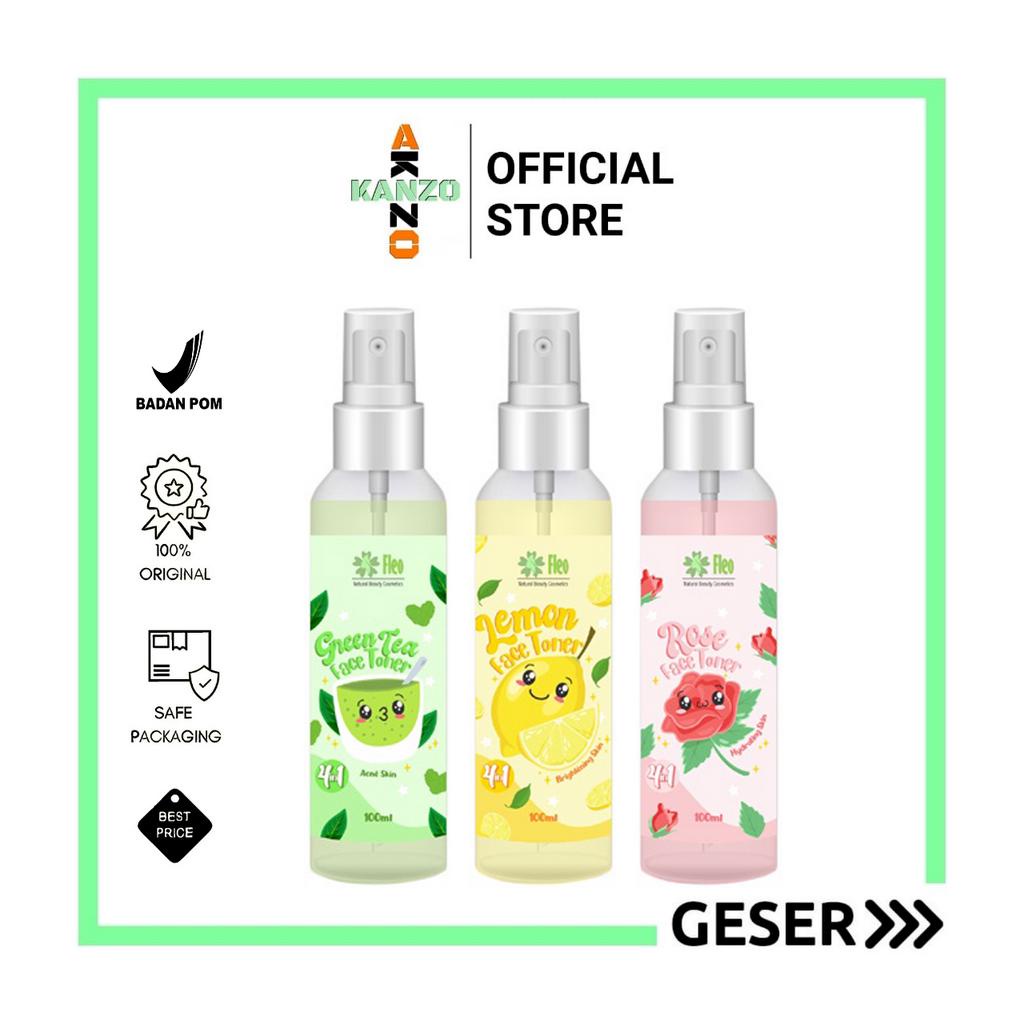 Kanzo - [BPOM] FLEO Face Toner 4in1 100ml Water Spray Face Mist / Water Facemist FLEO 100ml