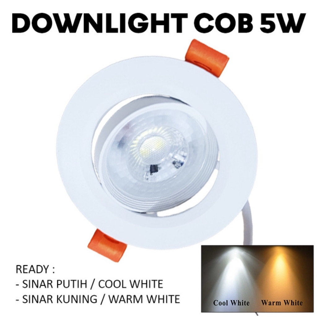 Lampu Downlight LED Spot Sorot COB 7 / 5 W Watt 7w  /5w 7watt-IBZ