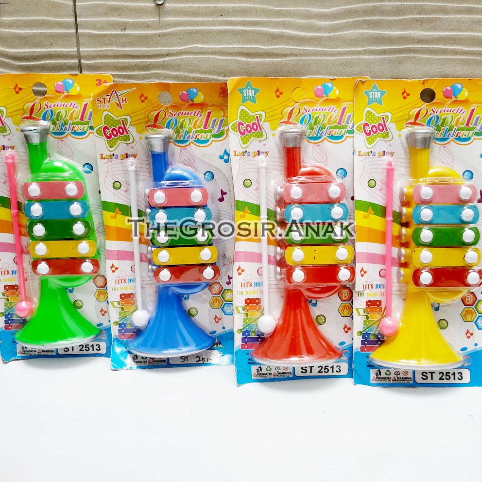 Serinette Lovely Xylophone Terompet Mainan Alat Musik Kolintang Anak