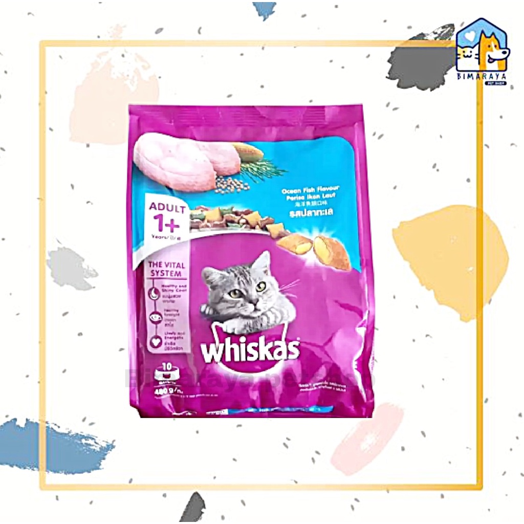 WHISKAS ADULT OCEAN FISH 480 GR FRESHPACK