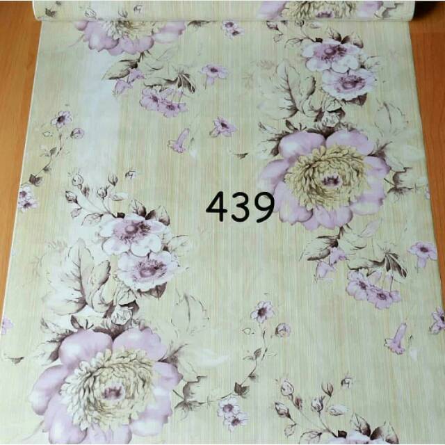 Wallpaper Dinding Sticker Bunga Ungu Besar