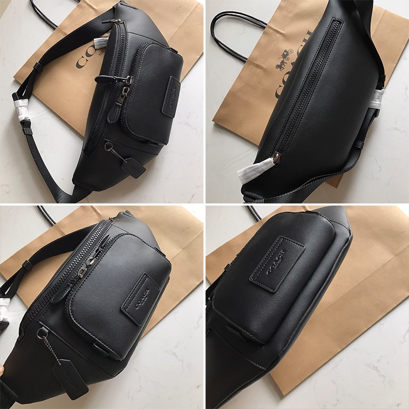 【Ship immediately】New COACH 3765 2716 2724 6653 Men's TRACK Waist Bag Chest Bag Shoulder Bag Crossbody Bag