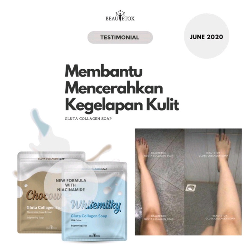 PROMO!! SABUN MANDI GLUTA COLLAGEN BEAUTETOX - BODY SCRUB TANPA BILAS CHOCOWHITE WHITEMILKY JASMINE KOLAGEN LULUR PUTIH COKLAT WHITE