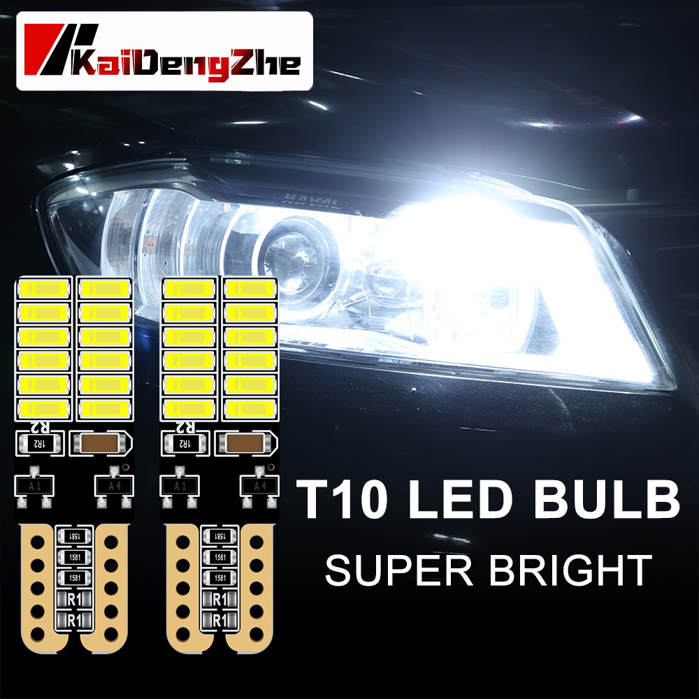 T10 24SMD W5W 194 168 4014 Auto Wedge Parking Bulb Clearance Lamp License Plate Light Interior Light For Car LED Lighting