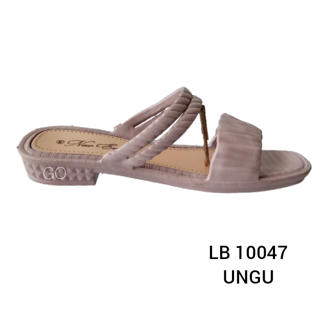 gof NEW ERA LB 10047 Sandal Wanita Kerut Tali Belakang Sandal Slop Wanita Karet Sandal Wanita Casual Best Seller