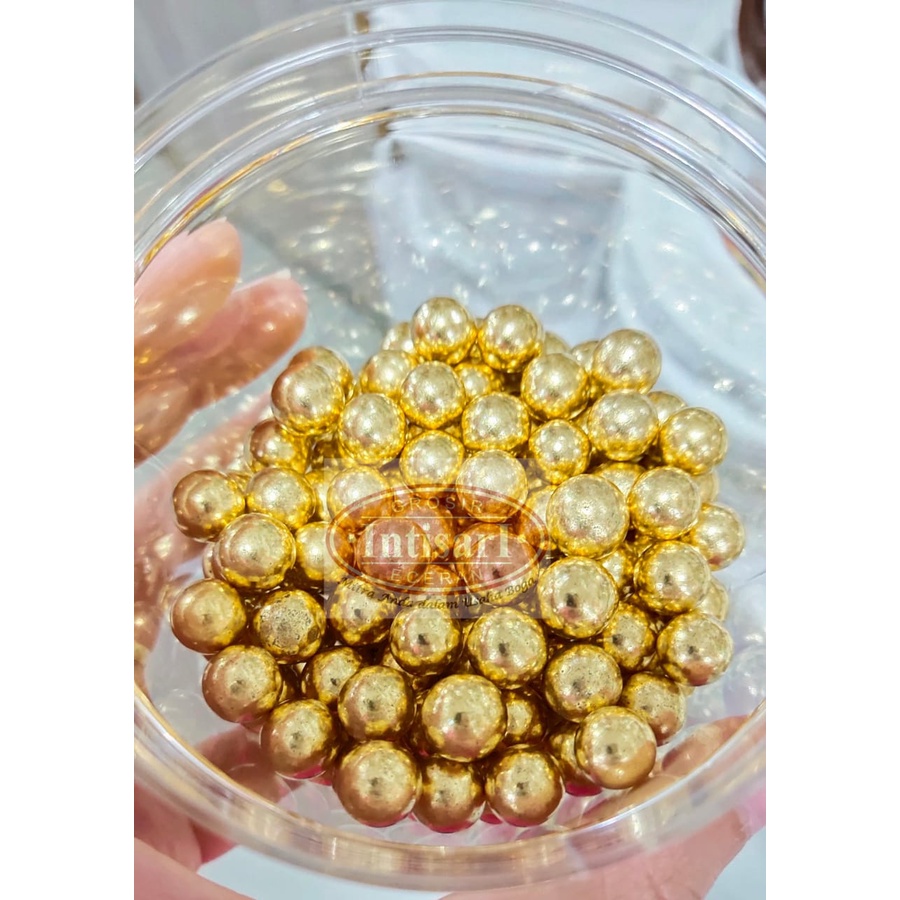 Sprinkle Gold & Silver 10 mm / spikel / topping / hiasan kue