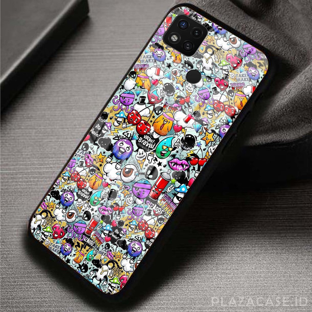 Softcase Glass Kaca [K64] for REDMI 9C RENO 4F V20 V20 SE A53 C17 RENO 4 REALME 7i Y30 Y50 A31 A73