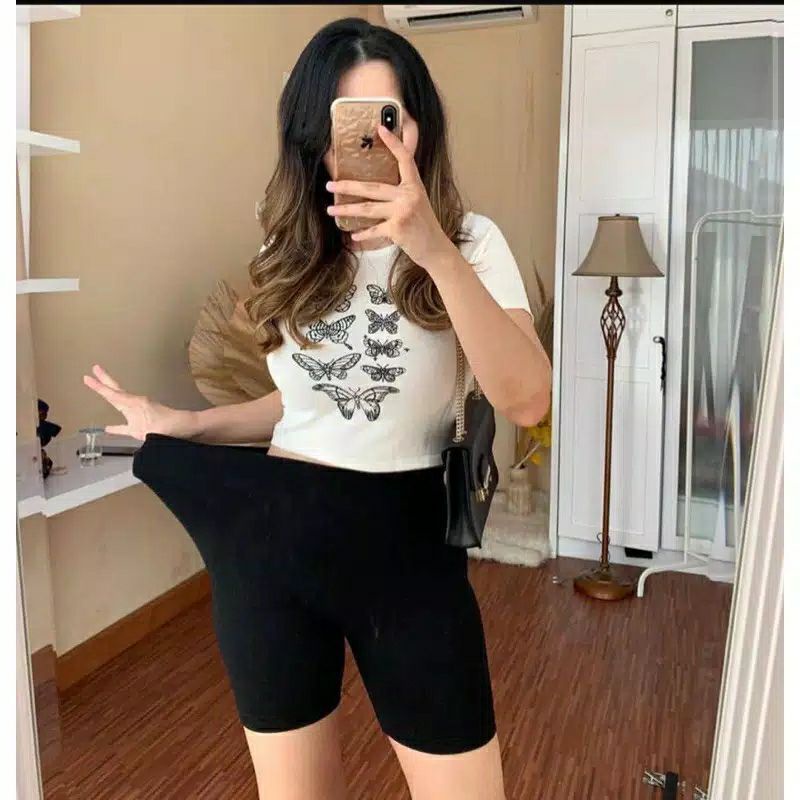 Legging Pendek Wanita Bahan Kaos