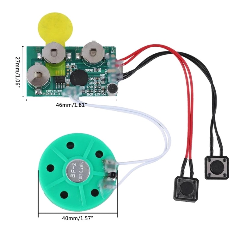 Papan Perekam Musik Suara btsg Modul Chip Rekaman Suara Sensitif