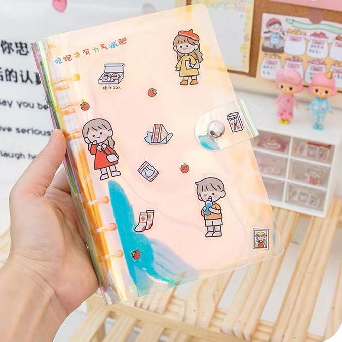 

<U-ERO> <☀> [THE UNIVERSE] Buku Binder A6 6 Ring Transparan Binder Cover Notebook Binder Hologram - ST005 <kekinian>