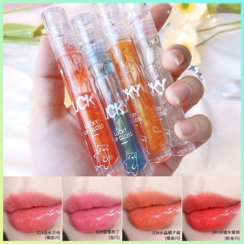 Bundara.id Ko-191 Lip gloss lucky star diamond crystal bosuya