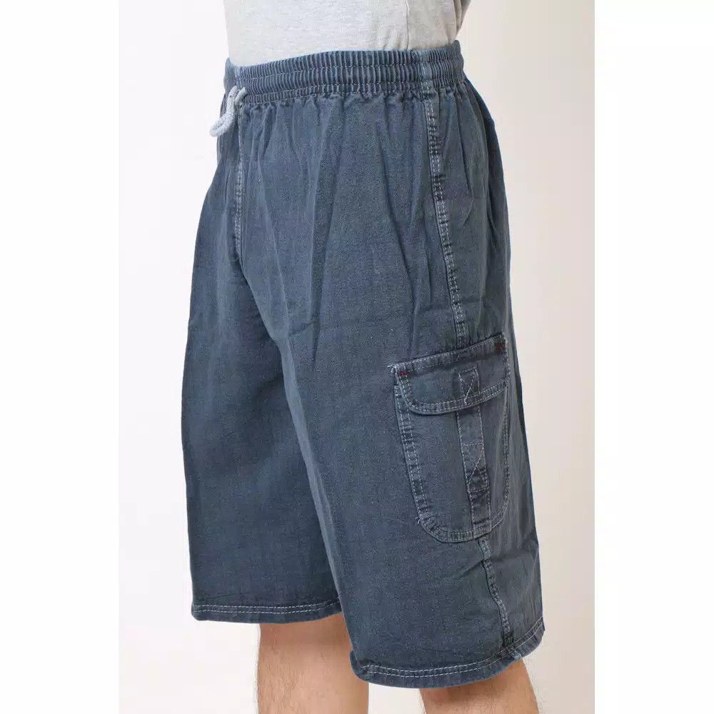 Celana Pendek Cargo Kolor / Celana Santai Bahan Semi Jeans Tebal Adem