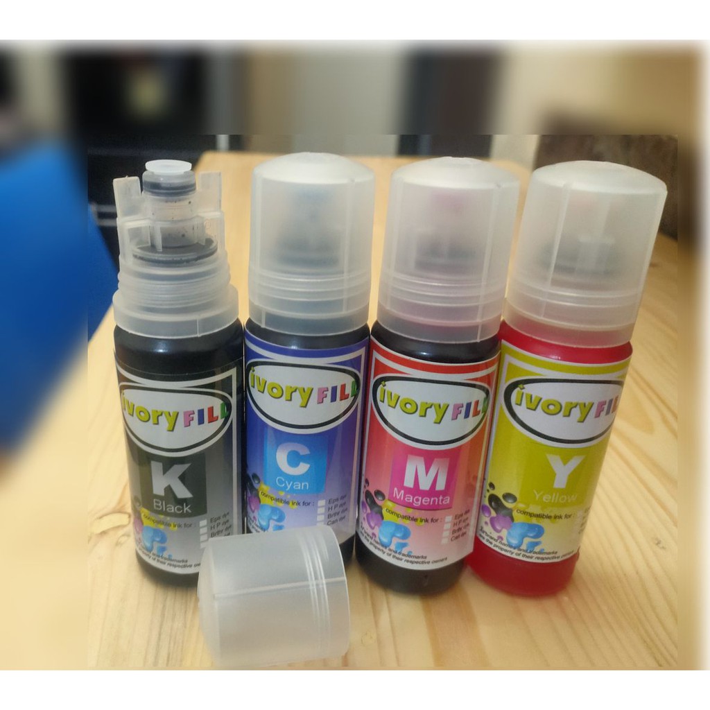 Paket tinta refill isi ulang IVORYFILL kompatibel untuk epson 003 best quality ink L3150 L3110 L1110