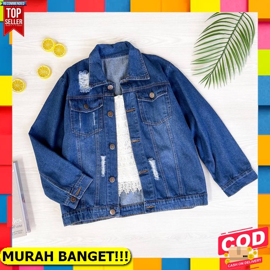 【Estetik】 C&R_Collection [M L Xl] - Dream Jacket / Jaket Jeans Wanita / Jaket Jeans Oversized / Jake