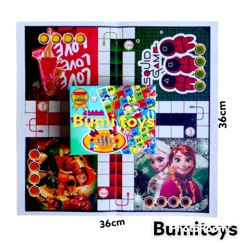 mainan ludo dan ular tangga besar 36cm / mainan jadul / mainan anak murah / mainan tradisional